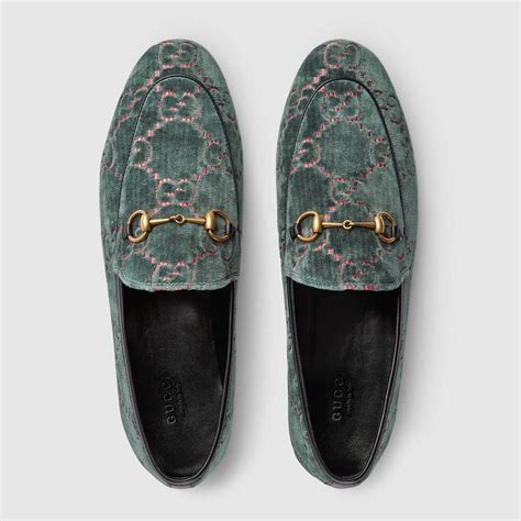 gucci green loafer|gucci velvet loafers women's.